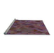 Sideview of Machine Washable Transitional French Lilac Purple Rug, wshpat2815lblu