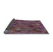 Thickness of Patterned French Lilac Purple Rug, pat2815lblu