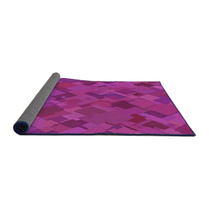 Thickness of Patterned Medium Violet Red Pink Rug, pat2815pur