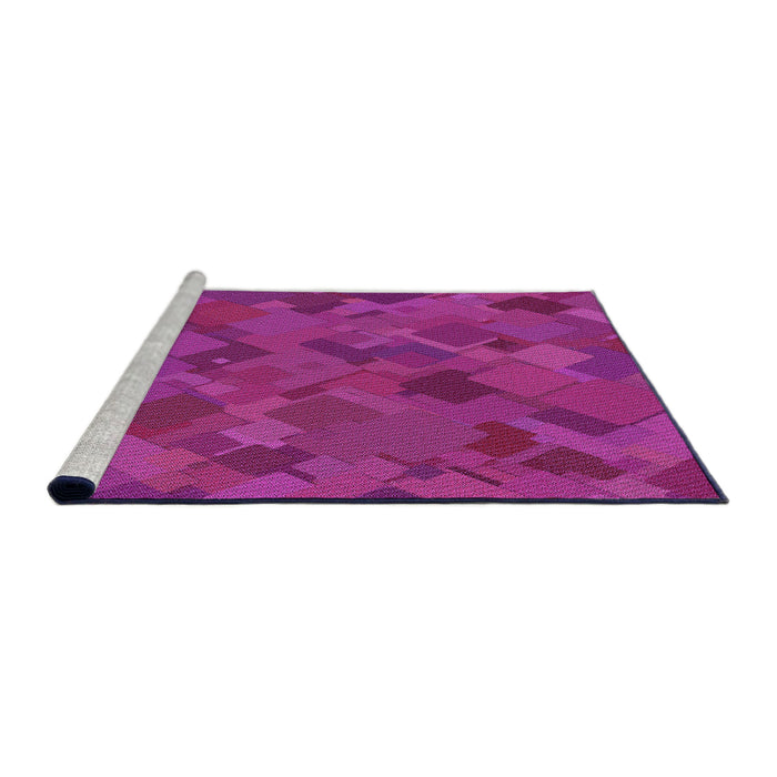 Sideview of Machine Washable Transitional Medium Violet Red Pink Rug, wshpat2815pur