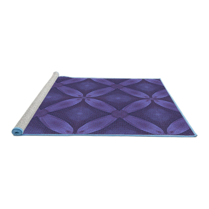Sideview of Machine Washable Transitional Purple Rug, wshpat2816blu