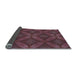 Thickness of Patterned Mauve Taupe Purple Rug, pat2816lblu