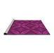 Sideview of Machine Washable Transitional Neon Pink Rug, wshpat2816pur