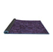 Thickness of Patterned Plum Purple Rug, pat2817blu