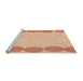 Sideview of Machine Washable Transitional Pastel Orange Rug, wshpat2818org