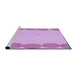 Sideview of Machine Washable Transitional Blossom Pink Rug, wshpat2818pur