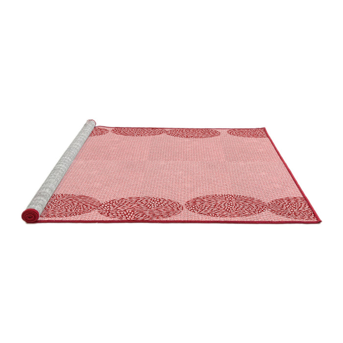 Sideview of Machine Washable Transitional Red Rug, wshpat2818rd