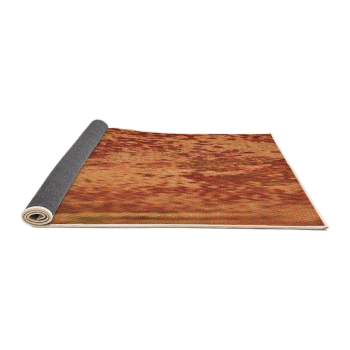 Thickness of Patterned Neon Orange Rug, pat2819org