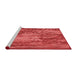 Sideview of Machine Washable Transitional Red Rug, wshpat2819rd