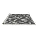 Sideview of Machine Washable Transitional Cloud Gray Rug, wshpat282gry