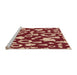 Sideview of Machine Washable Transitional Light Salmon Rose Pink Rug, wshpat282org