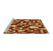 Sideview of Machine Washable Transitional Orange Rug, wshpat282yw