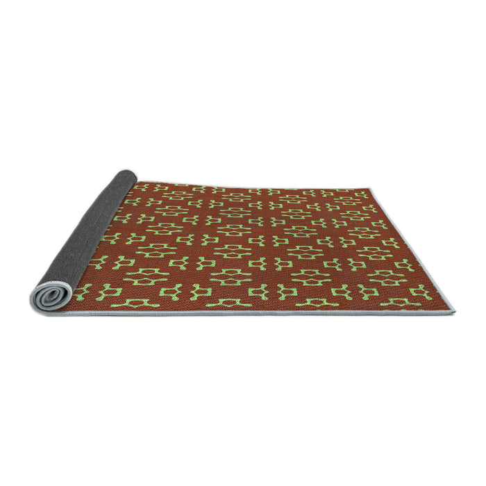 Thickness of Patterned Copper Brown Rug, pat2820lblu