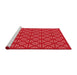 Sideview of Machine Washable Transitional Red Rug, wshpat2820rd