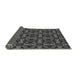 Thickness of Patterned Charcoal Black Rug, pat2821gry