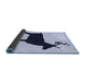 Thickness of Patterned Lavender Blue Rug, pat2822blu