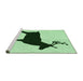 Sideview of Machine Washable Transitional Mint Green Rug, wshpat2822grn