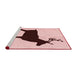 Sideview of Machine Washable Transitional Light Rose Pink Rug, wshpat2822rd