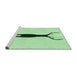 Sideview of Machine Washable Transitional Mint Green Rug, wshpat2823grn