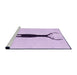 Sideview of Machine Washable Transitional Orchid Purple Rug, wshpat2823pur