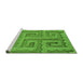 Sideview of Machine Washable Transitional Dark Lime Green Rug, wshpat2824grn