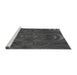 Sideview of Machine Washable Transitional Black Rug, wshpat2825gry