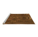 Sideview of Machine Washable Transitional Sedona Brown Rug, wshpat2825org