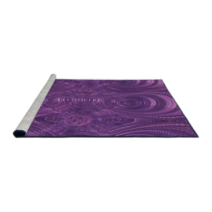 Sideview of Machine Washable Transitional Purple Rug, wshpat2825pur