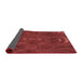 Thickness of Patterned Cranberry Red Rug, pat2825rd