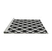 Sideview of Machine Washable Transitional Platinum Silver Gray Rug, wshpat2826gry