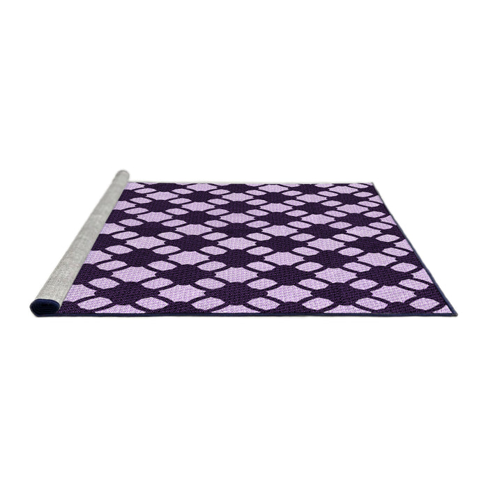 Sideview of Machine Washable Transitional Dark Purple Rug, wshpat2826pur