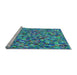 Sideview of Machine Washable Transitional Dark Turquoise Green Rug, wshpat2827lblu