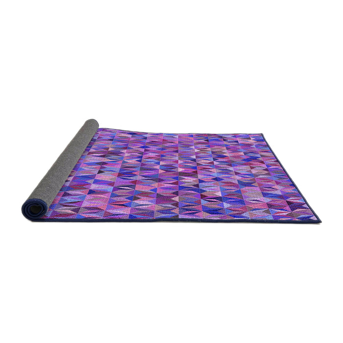 Thickness of Patterned Purple Rug, pat2827pur