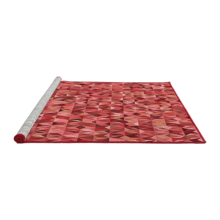Sideview of Machine Washable Transitional Red Rug, wshpat2827rd