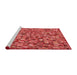 Sideview of Machine Washable Transitional Red Rug, wshpat2827rd