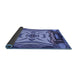 Thickness of Patterned Sky Blue Rug, pat2829blu