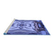 Sideview of Machine Washable Transitional Sky Blue Rug, wshpat2829blu