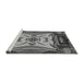 Sideview of Machine Washable Transitional Dark Gray Rug, wshpat2829gry