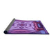 Thickness of Patterned Dark Magenta Purple Rug, pat2829pur