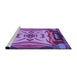 Sideview of Machine Washable Transitional Dark Magenta Purple Rug, wshpat2829pur