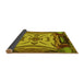 Thickness of Patterned Dark Bronze Brown Rug, pat2829yw