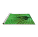 Sideview of Machine Washable Transitional Green Rug, wshpat283grn