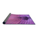 Thickness of Patterned Orchid Purple Rug, pat283pur