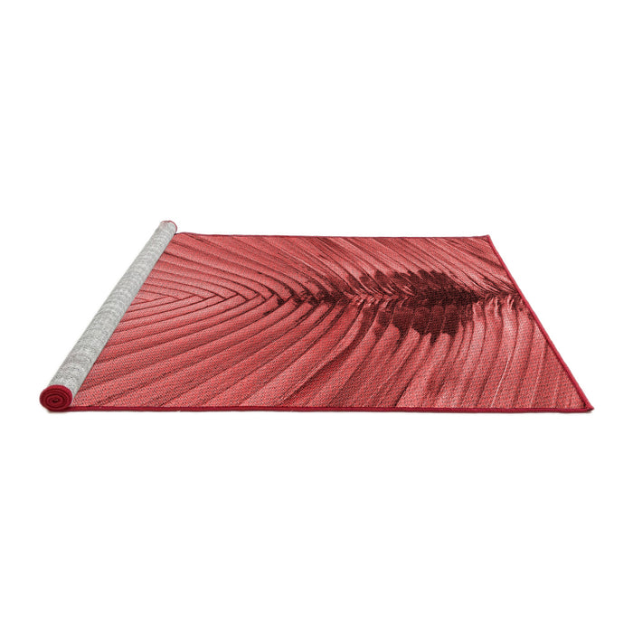 Sideview of Machine Washable Transitional Red Rug, wshpat283rd