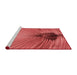 Sideview of Machine Washable Transitional Red Rug, wshpat283rd