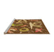 Sideview of Machine Washable Transitional Saddle Brown Rug, wshpat2830org