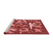 Sideview of Machine Washable Transitional Red Rug, wshpat2830rd