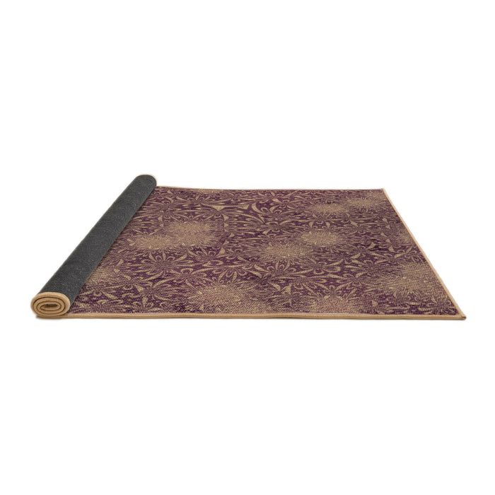 Thickness of Patterned Light Copper Gold Rug, pat2831brn