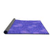 Thickness of Patterned Purple Mimosa Purple Rug, pat2831pur