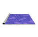 Sideview of Machine Washable Transitional Purple Mimosa Purple Rug, wshpat2831pur